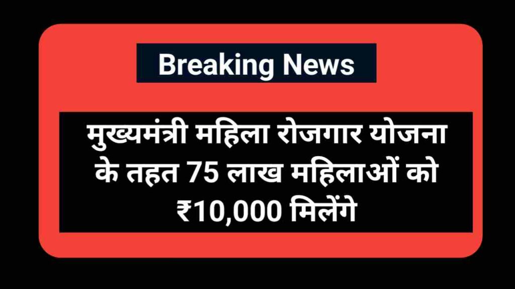 Mukhyamantri Mahila Rojgar Yojana 2025